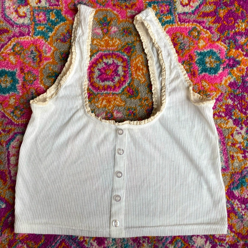 NWOT pacsun white cropped tank